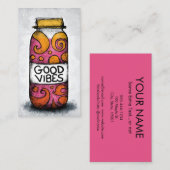 Good Vibes Business Cards - Spaß farbenfroh Visitenkarte (Vorne/Hinten)