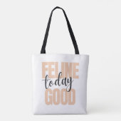 Good Vibes Cat Lovers Spaß Typografy Tasche (Rückseite)