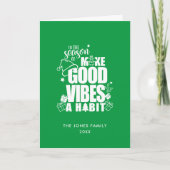 Good Vibes Christmas | Einfach Minimale Ferienkart Karte (Vorderseite)