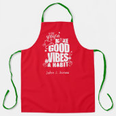 Good Vibes Christmas | Elegante Weihnachts-Schürze Schürze (Vorderseite)