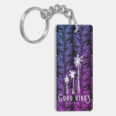 Good Vibes Costa Rica Tropical Palm Tree Schlüsselanhänger (Vorderseite links)