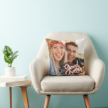 Good Vibes Couple Foto Kissen<br><div class="desc">Das Foto "Good vibes" Design wirft Kissen für Paare. Sie können dem Kopfkissen zwei verschiedene Fotos hinzufügen, die Ihnen zwei Aussehen verleihen.</div>