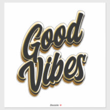 Good Vibes Custom-Cut Vinyl Sticker