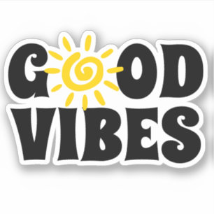 Good Vibes Custom Cut Vinyl Sticker
