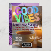 Good Vibes Einladung (Vorne/Hinten)