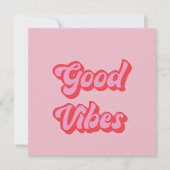 Good Vibes Flat Grußkarte (Vorderseite)