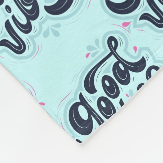 Good Vibes Fleece Blanket (Ecke)