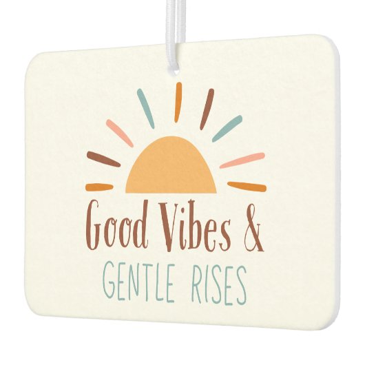 Good Vibes & Gentle Rises Boho Car Air Freshener Autolufterfrischer (Links)