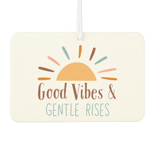 Good Vibes & Gentle Rises Boho Car Air Freshener Autolufterfrischer (Vorderseite)