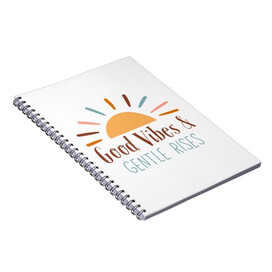 Good Vibes & Gentle Rises Boho Notebook/Journal Notizblock (Rechte Seite)