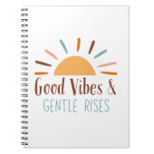 Good Vibes & Gentle Rises Boho Notebook/Journal Notizblock (Vorderseite)
