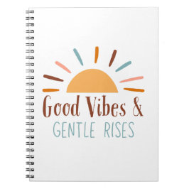Good Vibes & Gentle Rises Boho Notebook/Journal Notizblock