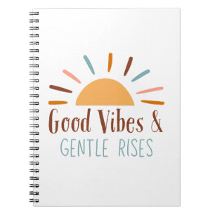 Good Vibes & Gentle Rises Boho Notebook/Journal Notizblock