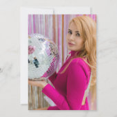 Good Vibes Groovy Pink Junggeselinnen-Abschied Einladung (Rückseite)