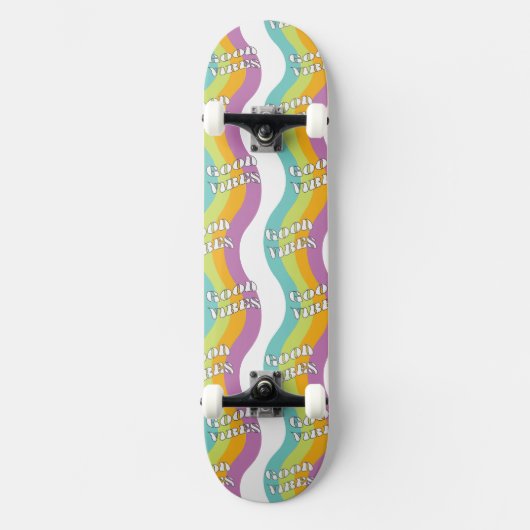 Good Vibes Groovy Skateboard Deck (Vorderseite)