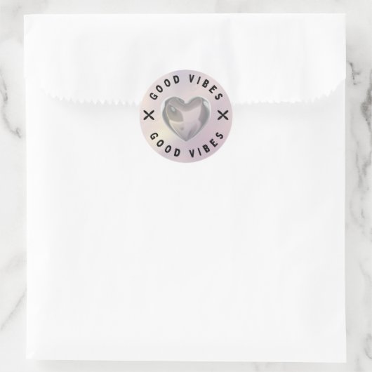 Good Vibes Heart Sticker (Tasche)