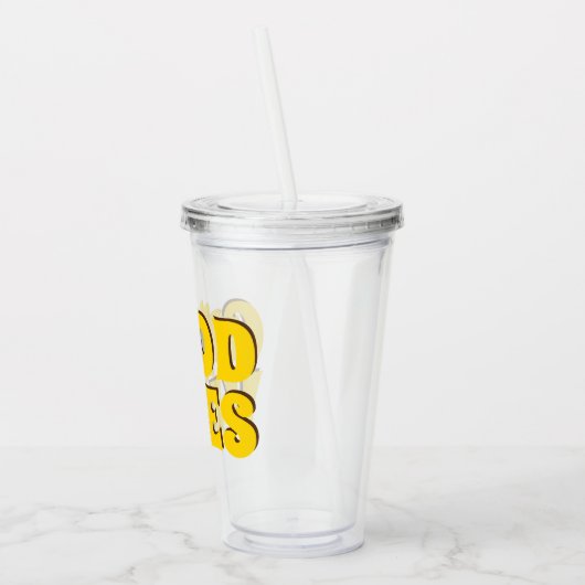 Good Vibes | Hellgelbe Sonnenblume Acryltrinkbecher (Links)