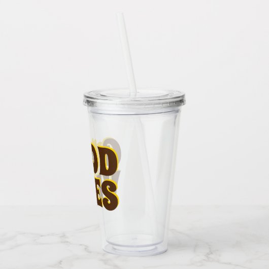 Good Vibes | Hellgelbe Sonnenblume Acryltrinkbecher (Links)