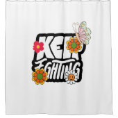 Good Vibes Illustration Typografy Duschvorhang (Vorderseite)