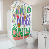 Good Vibes Illustration Typografy Duschvorhang (Beispiel)