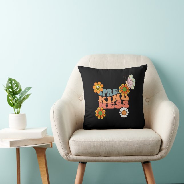 Good Vibes Illustration Typografy Kissen (Stuhl )