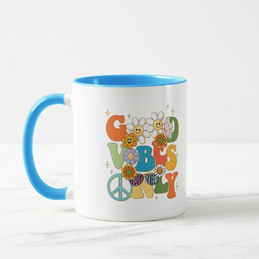 Good Vibes Illustration Typografy Tasse (Links)