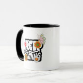 Good Vibes Illustration Typografy Tasse (Vorderseite Links)