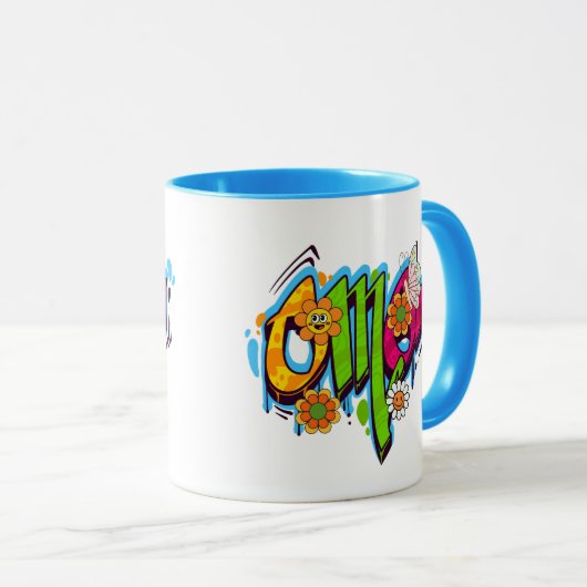 Good Vibes Illustration Typografy Tasse (VorderseiteRechts)