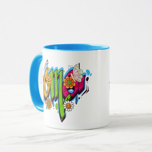 Good Vibes Illustration Typografy Tasse (Vorderseite Links)