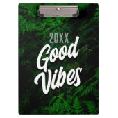 Good Vibes Jungle Green Office Style Klemmbrett (Vorderseite)