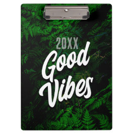 Good Vibes Jungle Green Office Style Klemmbrett