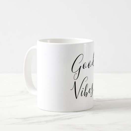 Good Vibes Kaffeetasse (Vorderseite Links)