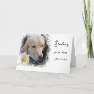 *~ Good Vibes Lab Blume AP61 Gold Trauriger Hund Karte