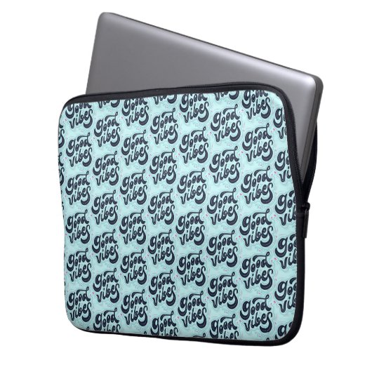 Good Vibes Laptop Sleeve (Vorderseite Links)