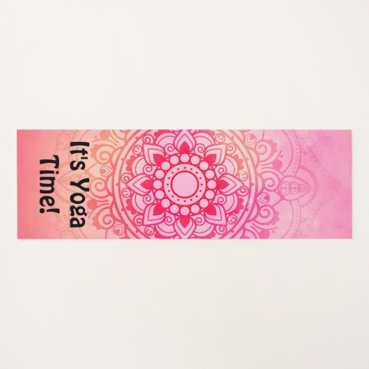 Good Vibes Mandala Personalisiert Yoga Mat Yogamatte (Rückseite (Horizontal))