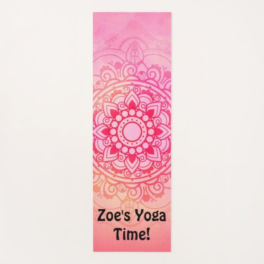 Good Vibes Mandala Personalisiert Yoga Mat Yogamatte (Vorderseite)