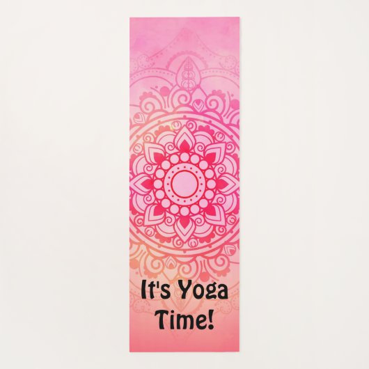 Good Vibes Mandala Personalisiert Yoga Mat Yogamatte (Rückseite)