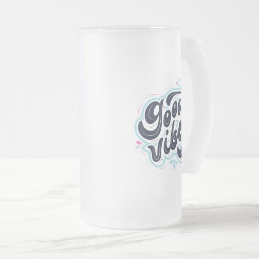Good Vibes Mattglas Bierglas (VorderseiteRechts)