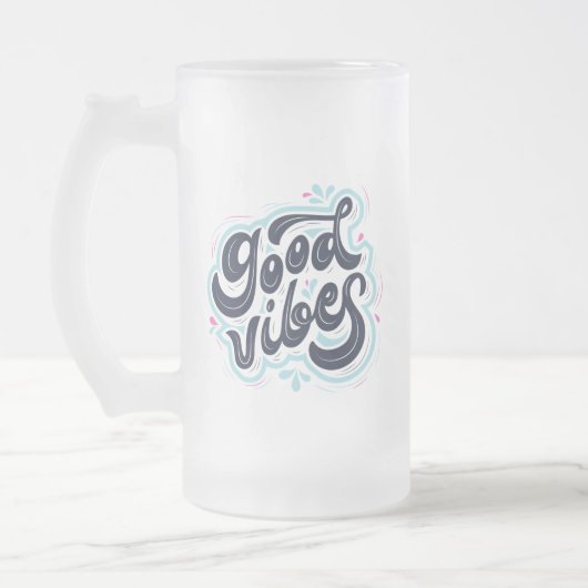 Good Vibes Mattglas Bierglas (Links)