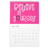 Good Vibes Motivierend Quotes Pink White 2022 Kalender (Mär 2027)