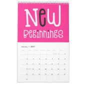 Good Vibes Motivierend Quotes Pink White 2022 Kalender (Jan 2027)
