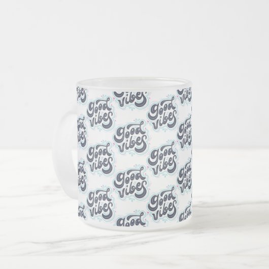 Good Vibes Mug Mattglastasse (Vorderseite Links)