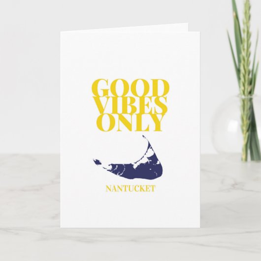 Good Vibes Nantucket Falted Card Dankeskarte (Vorderseite)