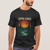"Good Vibes Nature T - Shirt Design - Serene Sunse (Vorderseite)