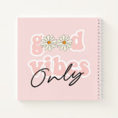 Good Vibes nur 70er Hippie Slogan Notizblock (Rückseite)