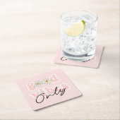 Good Vibes nur 70er Hippie Slogan Rechteckiger Pappuntersetzer (Vor Ort)