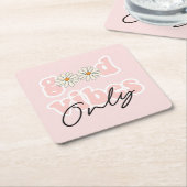 Good Vibes nur 70er Hippie Slogan Rechteckiger Pappuntersetzer (angewinkelt)