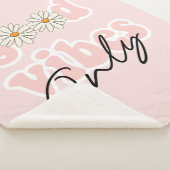 Good Vibes nur 70er Hippie Slogan Sherpadecke (3/4)