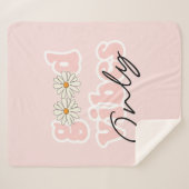 Good Vibes nur 70er Hippie Slogan Sherpadecke (Vorderseite (Horizontal))