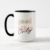 Good Vibes nur 70er Hippie Slogan Tasse (Links)